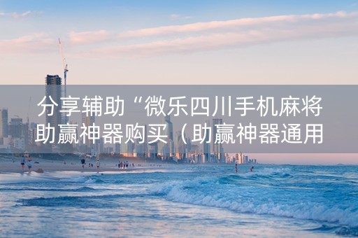分享辅助“微乐四川手机麻将助赢神器购买（助赢神器通用版）
