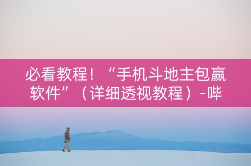 必看教程！“手机斗地主包赢软件”（详细透视教程）-哔哩哔哩