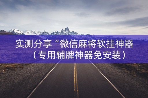 实测分享“微信麻将软挂神器（专用辅牌神器免安装）