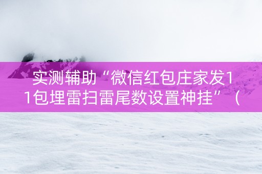 实测辅助“微信红包庄家发11包埋雷扫雷尾数设置神挂”（详细透视教程）-哔哩哔哩
