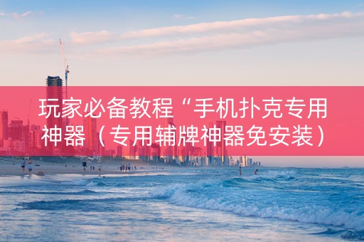 玩家必备教程“手机扑克专用神器（专用辅牌神器免安装）