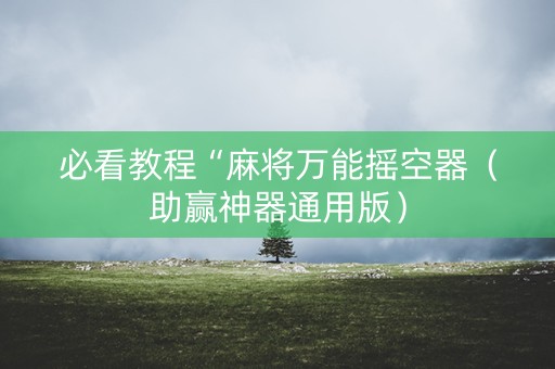 必看教程“麻将万能摇空器（助赢神器通用版）