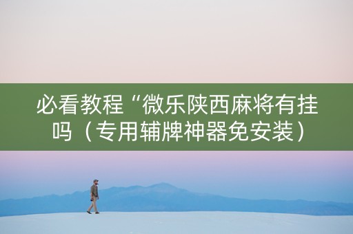 必看教程“微乐陕西麻将有挂吗（专用辅牌神器免安装）