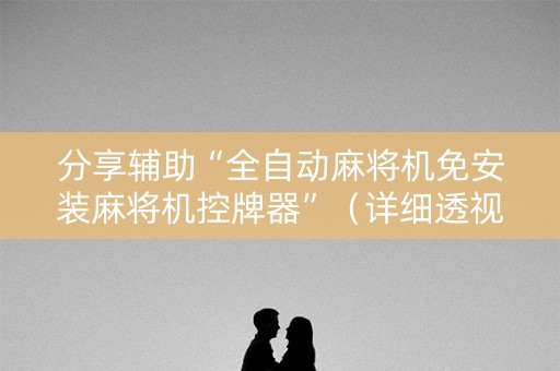 分享辅助“全自动麻将机免安装麻将机控牌器”（详细透视教程）-哔哩哔哩