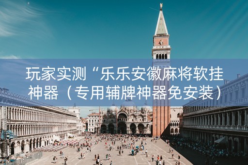 玩家实测“乐乐安徽麻将软挂神器（专用辅牌神器免安装）