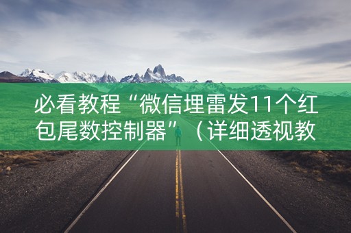 必看教程“微信埋雷发11个红包尾数控制器”（详细透视教程）-哔哩哔哩