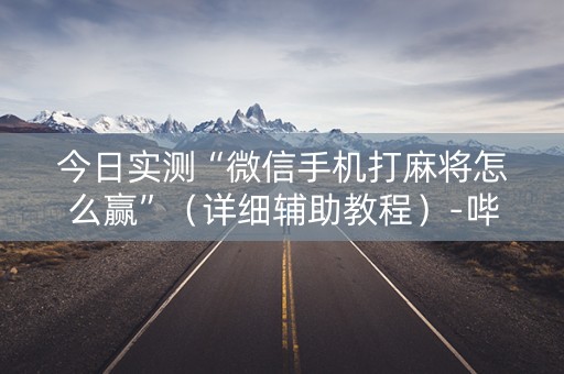 今日实测“微信手机打麻将怎么赢”（详细辅助教程）-哔哩哔哩