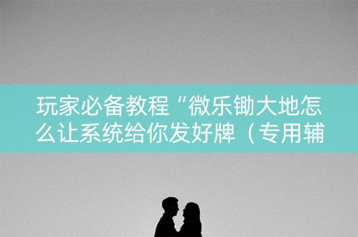 玩家必备教程“微乐锄大地怎么让系统给你发好牌（专用辅牌神器免安装）
