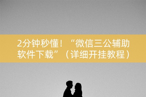 2分钟秒懂！“微信三公辅助软件下载”（详细开挂教程）-哔哩哔哩