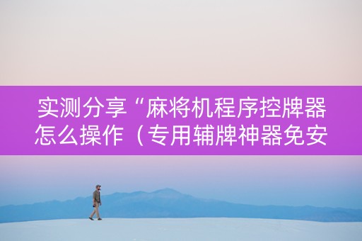 实测分享“麻将机程序控牌器怎么操作（专用辅牌神器免安装）