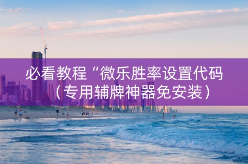 必看教程“微乐胜率设置代码（专用辅牌神器免安装）