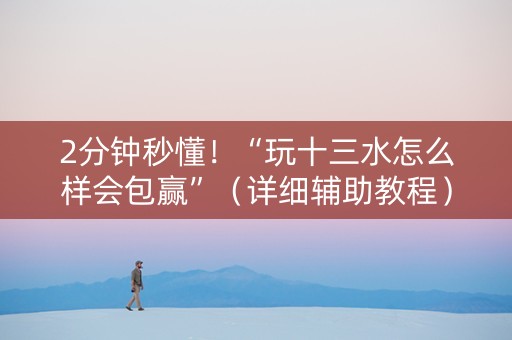 2分钟秒懂！“玩十三水怎么样会包赢”（详细辅助教程）-哔哩哔哩