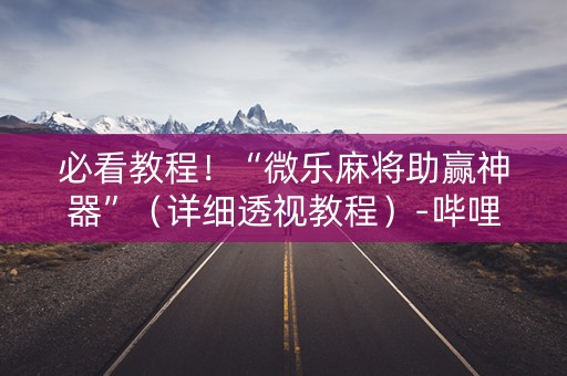 必看教程！“微乐麻将助赢神器”（详细透视教程）-哔哩哔哩