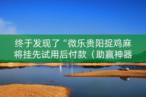 终于发现了“微乐贵阳捉鸡麻将挂先试用后付款（助赢神器通用版）