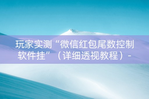 玩家实测“微信红包尾数控制软件挂”（详细透视教程）-哔哩哔哩