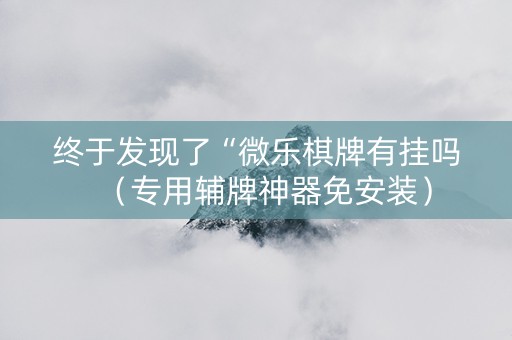 终于发现了“微乐棋牌有挂吗（专用辅牌神器免安装）