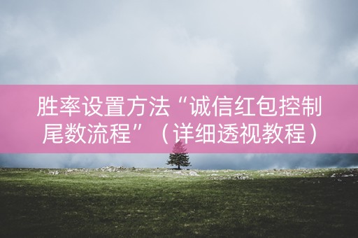 胜率设置方法“诚信红包控制尾数流程”（详细透视教程）-哔哩哔哩