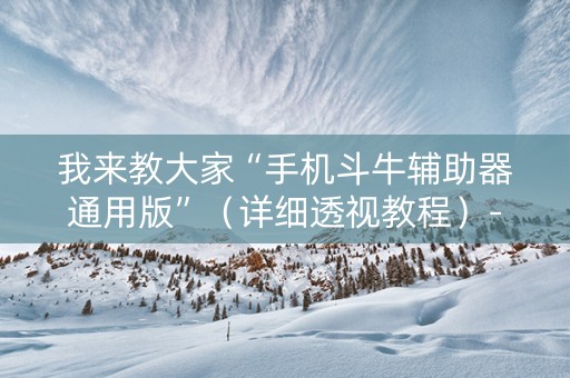 我来教大家“手机斗牛辅助器通用版”（详细透视教程）-哔哩哔哩