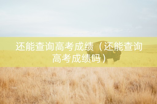 还能查询高考成绩（还能查询高考成绩吗）