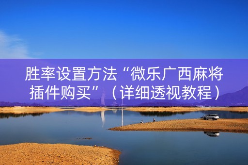 胜率设置方法“微乐广西麻将插件购买”（详细透视教程）-哔哩哔哩
