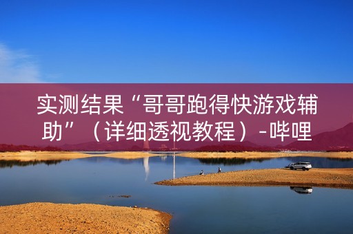 实测结果“哥哥跑得快游戏辅助”（详细透视教程）-哔哩哔哩