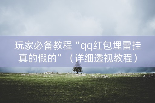 玩家必备教程“qq红包埋雷挂真的假的”（详细透视教程）-哔哩哔哩