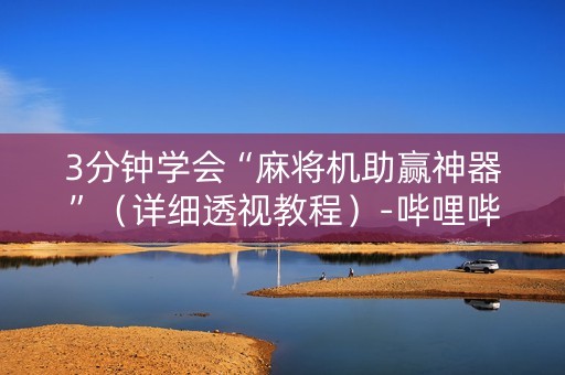 3分钟学会“麻将机助赢神器”（详细透视教程）-哔哩哔哩