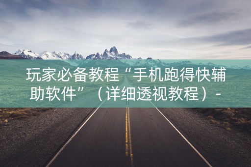 玩家必备教程“手机跑得快辅助软件”（详细透视教程）-哔哩哔哩