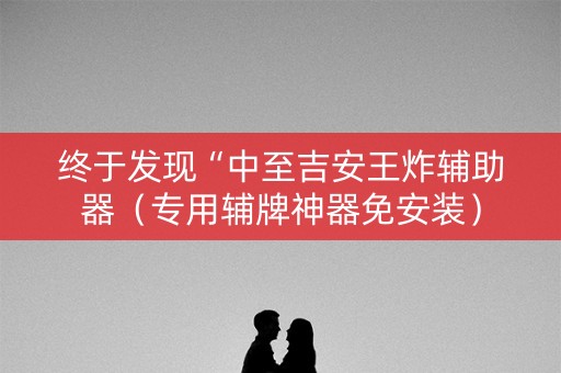 终于发现“中至吉安王炸辅助器（专用辅牌神器免安装）