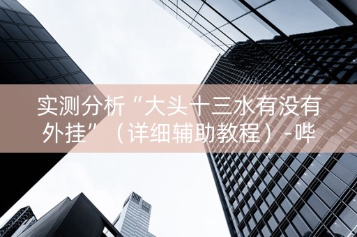 实测分析“大头十三水有没有外挂”（详细辅助教程）-哔哩哔哩