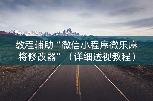 教程辅助“微信小程序微乐麻将修改器”（详细透视教程）-哔哩哔哩