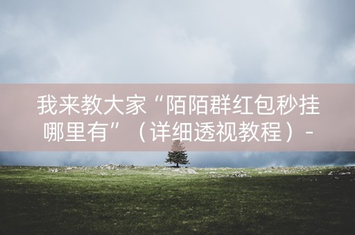 我来教大家“陌陌群红包秒挂哪里有”（详细透视教程）-哔哩哔哩