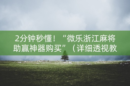 2分钟秒懂！“微乐浙江麻将助赢神器购买”（详细透视教程）-哔哩哔哩