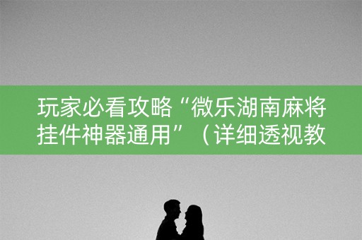 玩家必看攻略“微乐湖南麻将挂件神器通用”（详细透视教程）-哔哩哔哩