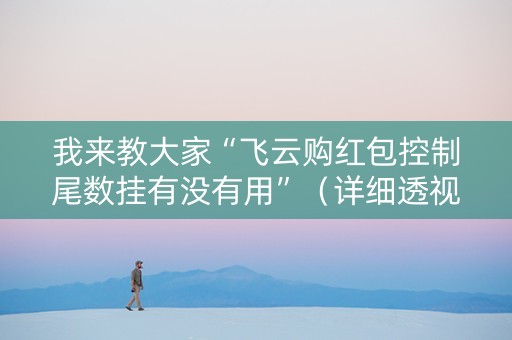 我来教大家“飞云购红包控制尾数挂有没有用”（详细透视教程）-哔哩哔哩