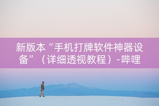 新版本“手机打牌软件神器设备”（详细透视教程）-哔哩哔哩