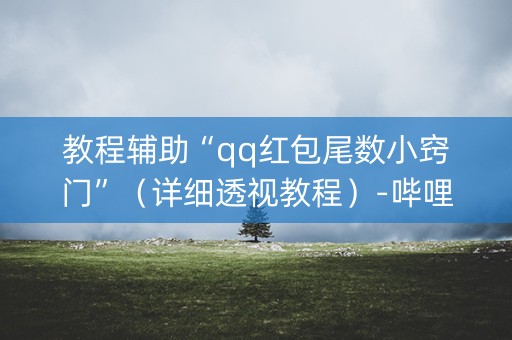教程辅助“qq红包尾数小窍门”（详细透视教程）-哔哩哔哩