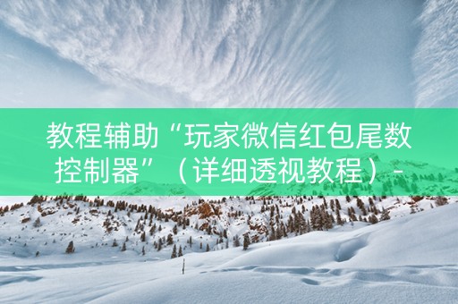教程辅助“玩家微信红包尾数控制器”（详细透视教程）-哔哩哔哩