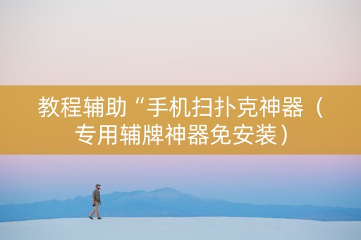 教程辅助“手机扫扑克神器（专用辅牌神器免安装）