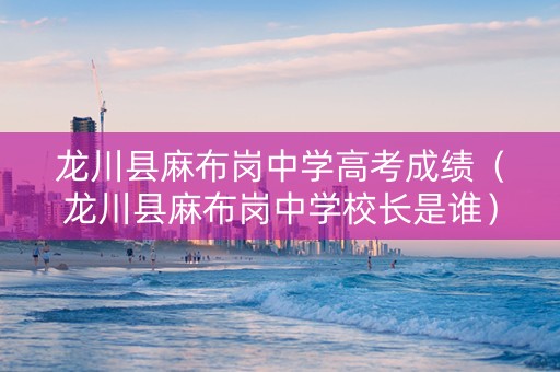 龙川县麻布岗中学高考成绩（龙川县麻布岗中学校长是谁）