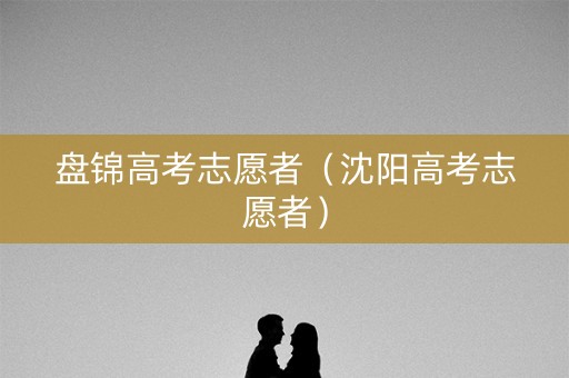 盘锦高考志愿者（沈阳高考志愿者）