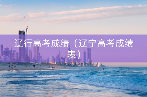 辽行高考成绩（辽宁高考成绩表）