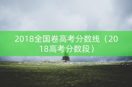 2018全国卷高考分数线（2018高考分数段）