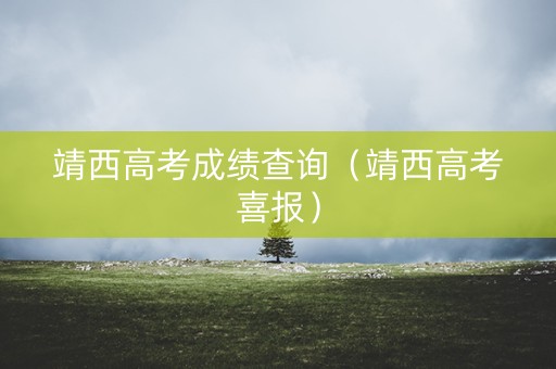 靖西高考成绩查询（靖西高考喜报）