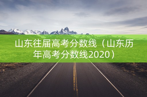 山东往届高考分数线（山东历年高考分数线2020）