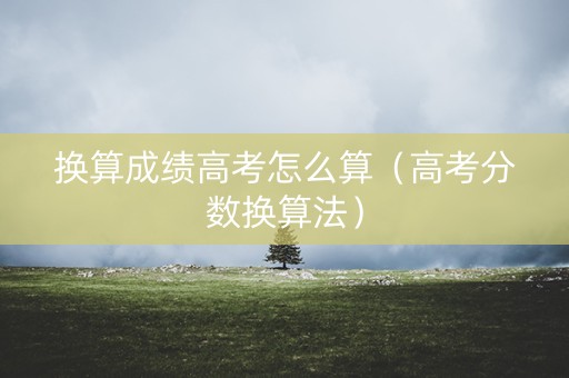 换算成绩高考怎么算（高考分数换算法）