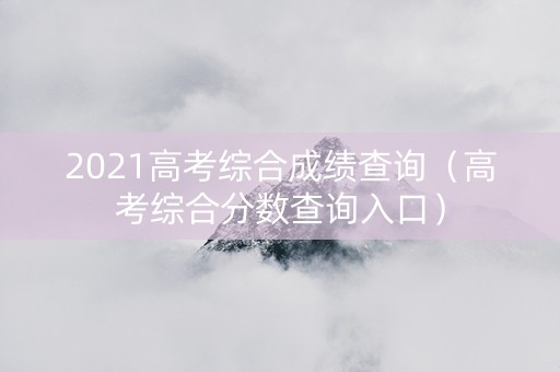 2021高考综合成绩查询（高考综合分数查询入口）