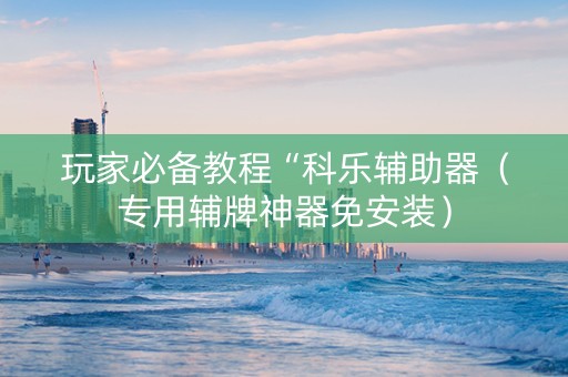 玩家必备教程“科乐辅助器（专用辅牌神器免安装）