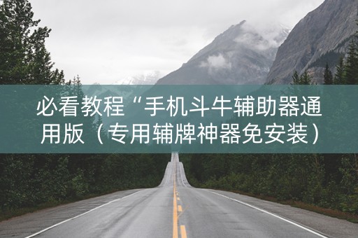 必看教程“手机斗牛辅助器通用版（专用辅牌神器免安装）