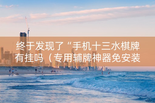 终于发现了“手机十三水棋牌有挂吗（专用辅牌神器免安装）